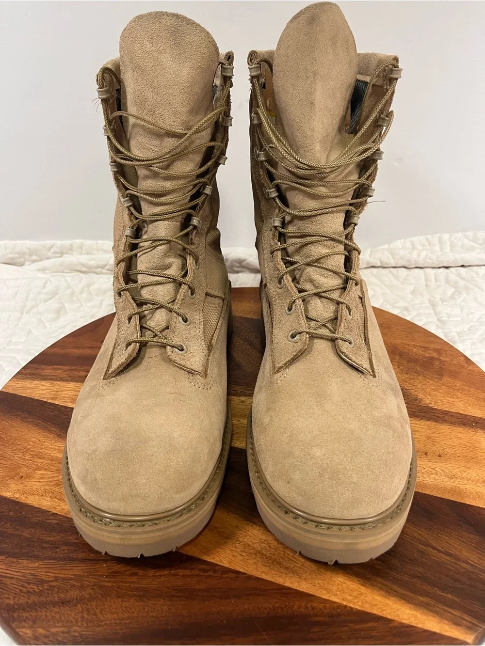 Bates Men’s Tactical Desert Tan Suede Boots 12w clean EUC Vibram sole